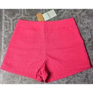 ee: some Hot Pink Shorts WOMENS SIZE S side zip 30W high waist 2" BARBIECORE NWT